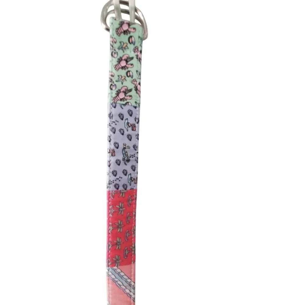 Vineyard Vines belt youth Large patchwork Classic D-ring ribbon nautical